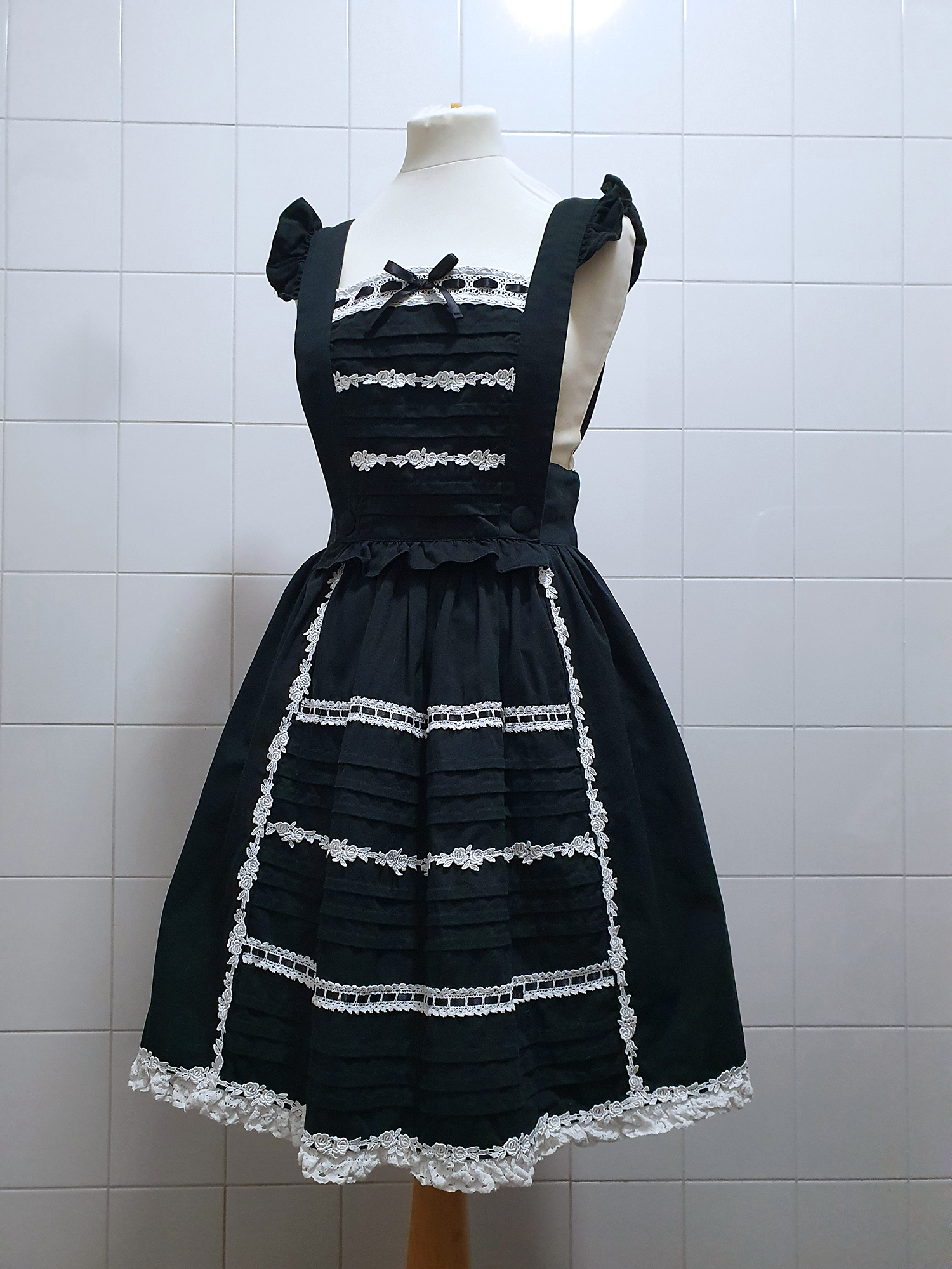 Innocent World Black and White Apron Skirt